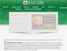 Tablet Screenshot of hollydaysnursery.com